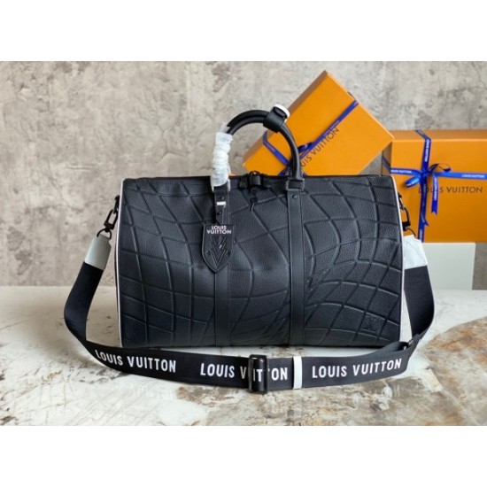 Replica Louis Vuitton Keepall Bandouliere 50 Bag In Taurillon Leather M21382 Fake Louis Vuitton Keepall Bandouliere 50 Bag In Taurillon Leather M21382 Replica