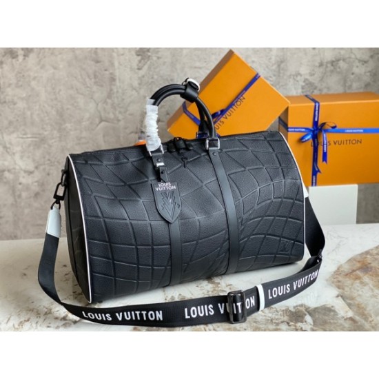 Replica Louis Vuitton Keepall Bandouliere 50 Bag In Taurillon Leather M21382 Fake Louis Vuitton Keepall Bandouliere 50 Bag In Taurillon Leather M21382 Replica