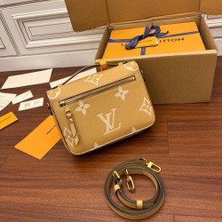 Replica Louis Vuitton Pochette Metis Bag In Monogram Empreinte Leather M45809