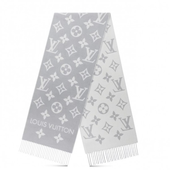 Replica Louis Vuitton LV Essential Scarf In Grey Wool M77727 Replica Louis Vuitton LV Essential Scarf In Grey Wool M77727