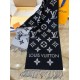 Replica Louis Vuitton LV Essential Scarf In Black Wool M77853 Replica Louis Vuitton LV Essential Scarf In Black Wool M77853