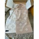 Fake Louis Vuitton LV Essential Scarf In Beige Rose Wool M77854 Replica