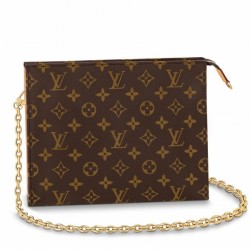 Replica Louis Vuitton Toiletry Pouch On Chain In Monogram Canvas M81412