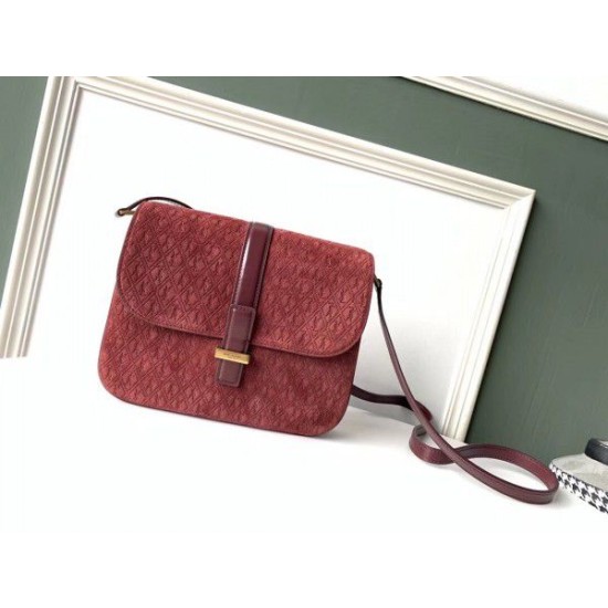 Replica YSL Saint Laurent Monogram All Over Small Satchel In Bordeaux Suede Replica YSL Saint Laurent Monogram All Over Small Satchel In Bordeaux Suede