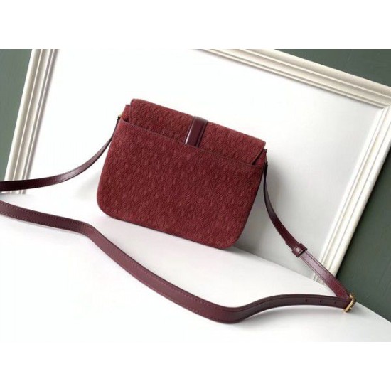 Replica YSL Saint Laurent Monogram All Over Small Satchel In Bordeaux Suede Replica YSL Saint Laurent Monogram All Over Small Satchel In Bordeaux Suede
