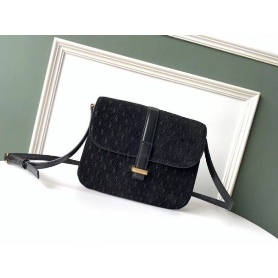 Replica YSL Saint Laurent Monogram All Over Small Satchel Suede Black Replica YSL Saint Laurent Monogram All Over Small Satchel Suede Black
