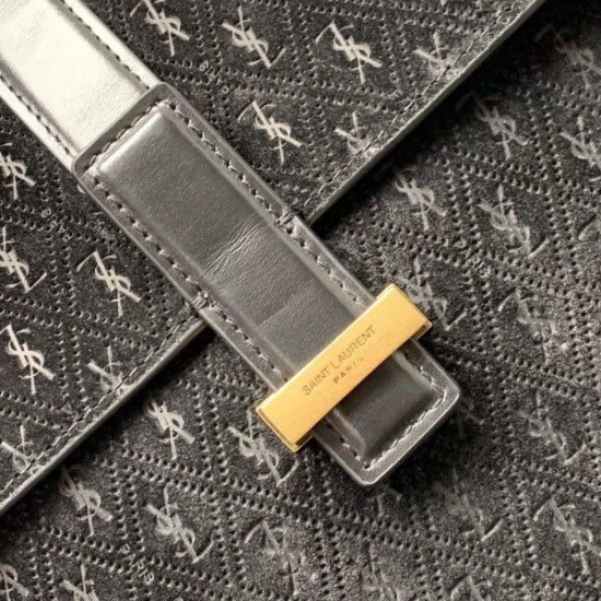 Replica YSL Saint Laurent Monogram All Over Small Satchel Suede Black Replica YSL Saint Laurent Monogram All Over Small Satchel Suede Black