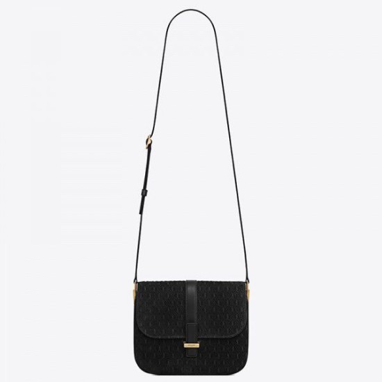 Replica YSL Saint Laurent Monogram All Over Small Satchel Suede Black Replica YSL Saint Laurent Monogram All Over Small Satchel Suede Black