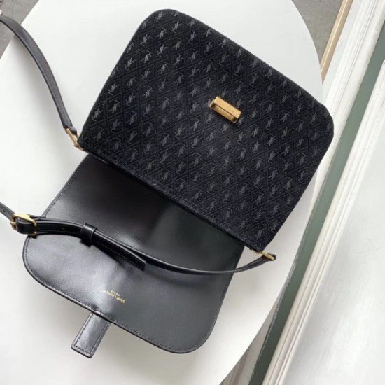 Replica YSL Saint Laurent Monogram All Over Small Satchel Suede Black Replica YSL Saint Laurent Monogram All Over Small Satchel Suede Black