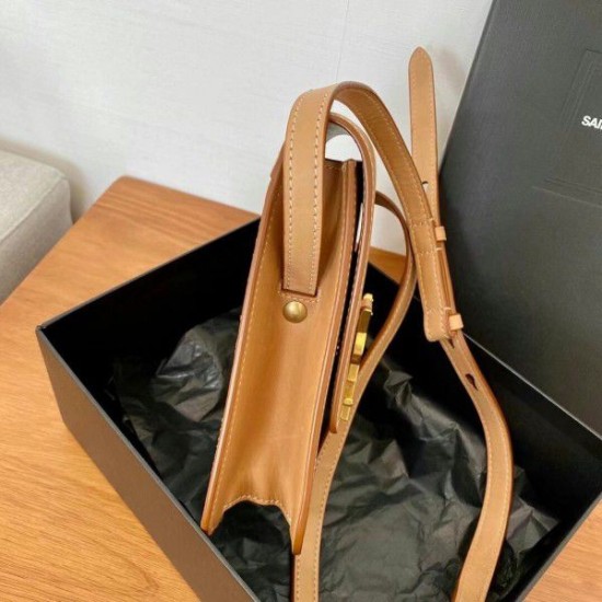 Replica YSL Saint Laurent Kaia North South Bag Brown Replica YSL Saint Laurent Kaia North South Bag Brown