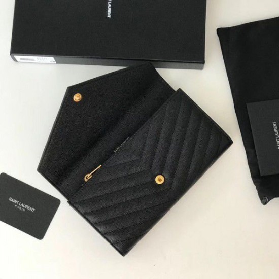 Replica YSL Saint Laurent Large Monogram Flap Wallet Black Fake YSL Saint Laurent Large Monogram Flap Wallet Black Replica