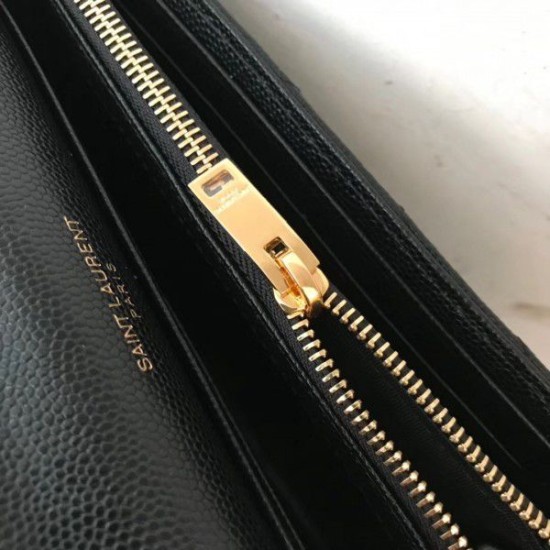 Replica YSL Saint Laurent Large Monogram Flap Wallet Black Fake YSL Saint Laurent Large Monogram Flap Wallet Black Replica