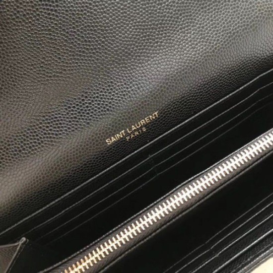 Replica YSL Saint Laurent Large Monogram Flap Wallet Black Fake YSL Saint Laurent Large Monogram Flap Wallet Black Replica