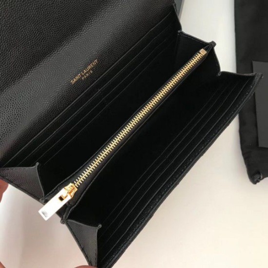 Replica YSL Saint Laurent Large Monogram Flap Wallet Black Fake YSL Saint Laurent Large Monogram Flap Wallet Black Replica