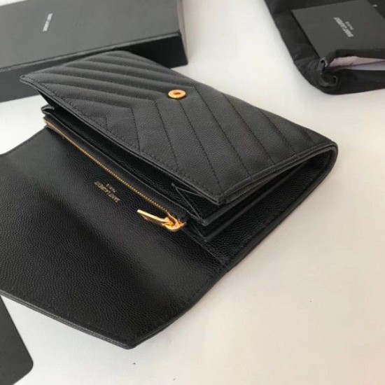 Replica YSL Saint Laurent Large Monogram Flap Wallet Black Fake YSL Saint Laurent Large Monogram Flap Wallet Black Replica