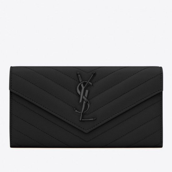 Replica YSL Saint Laurent Large Monogram Flap All Black Replica YSL Saint Laurent Large Monogram Flap All Black