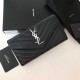 Fake YSL Saint Laurent Large Monogram Flap Wallet Black Silver Replica Fake YSL Saint Laurent Large Monogram Flap Wallet Black Silver Replica