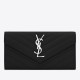 Fake YSL Saint Laurent Large Monogram Flap Wallet Black Silver Replica Fake YSL Saint Laurent Large Monogram Flap Wallet Black Silver Replica