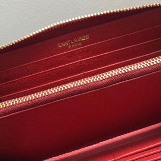 Fake YSL Saint Laurent Monogram Zip Around Wallet Red Replica Fake YSL Saint Laurent Monogram Zip Around Wallet Red Replica