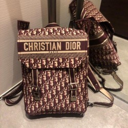 Replica Christian Dior Obligue Rucksack Coffee