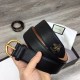 Replica Gucci Men Belts 4cm Gold Hardware