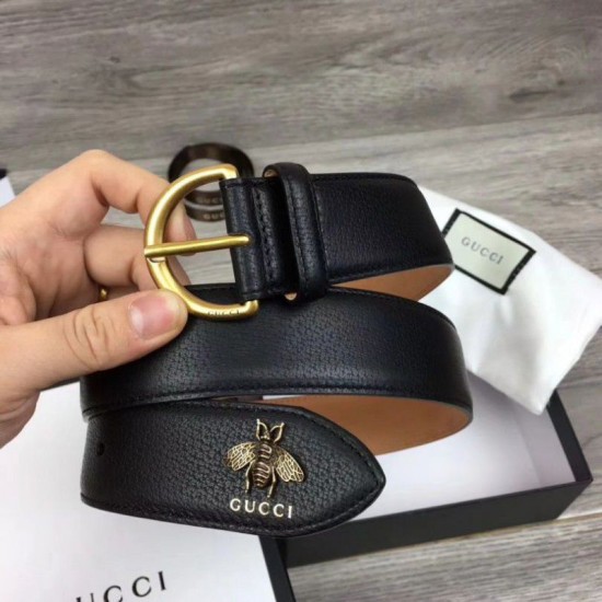 Replica Gucci Men Belts 4cm Gold Hardware