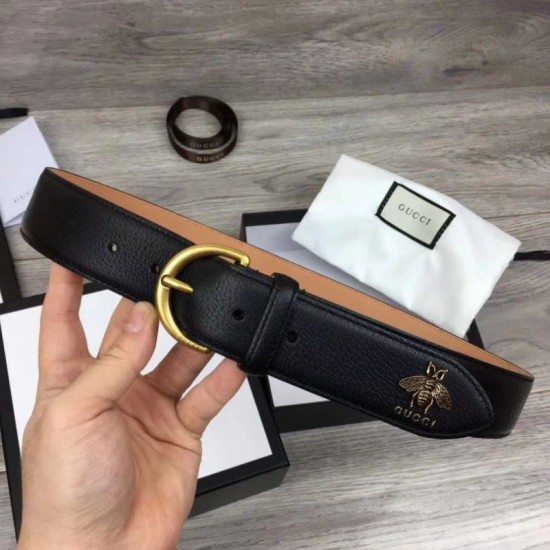Replica Gucci Men Belts 4cm Gold Hardware