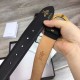 Fake Gucci Men Belts With Double G Buckle 4cm Glod Hardware Replica