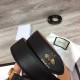 Fake Gucci Men Belts With Double G Buckle 4cm Glod Hardware Replica