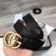 Fake Gucci Men Belts With Double G Buckle 4cm Glod Hardware Replica