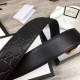 Replica Gucci Signature Men Belt With G Buckle Black 411924 Black Hardware