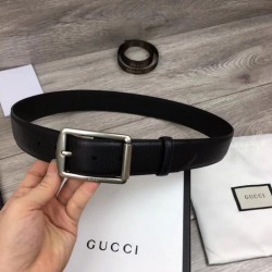 Replica Gucci Men Belts 4cm Silver Hardware