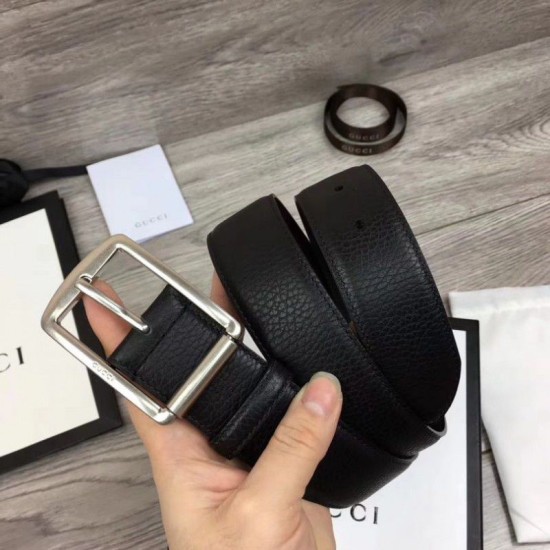 Replica Gucci Men Belts 4cm Silver Hardware