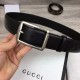 Replica Gucci Men Belts 4cm Silver Hardware