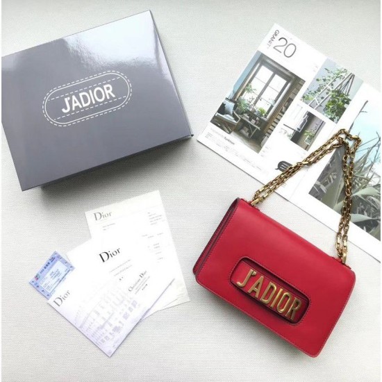 Replica Dior J'ADIOR Flap Bag With Chain In Calfskin M9000 Red Replica Dior J'ADIOR Flap Bag With Chain In Calfskin M9000 Red