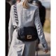 Fake large FF logo Baguette Bag Black Replica Fake large FF logo Baguette Bag Black Replica