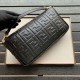 Fake large FF logo Baguette Bag Black Replica Fake large FF logo Baguette Bag Black Replica