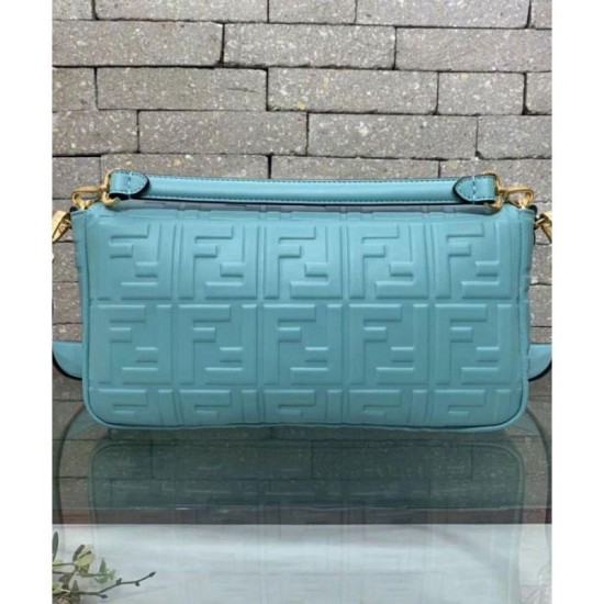 Fake large FF logo Baguette Bag Blue Replica Fake large FF logo Baguette Bag Blue Replica