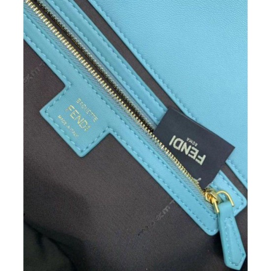 Fake large FF logo Baguette Bag Blue Replica Fake large FF logo Baguette Bag Blue Replica