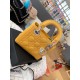 Replica Christian Dior Quilted Patent Leather Micro Lady Dior Bag Yellow Fake Christian Dior Quilted Patent Leather Micro Lady Dior Bag Yellow Replica