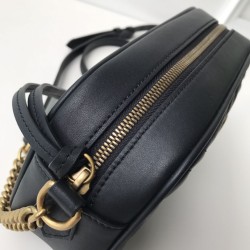 Replica Gucci GG Marmont small shoulder bag 447632 Black