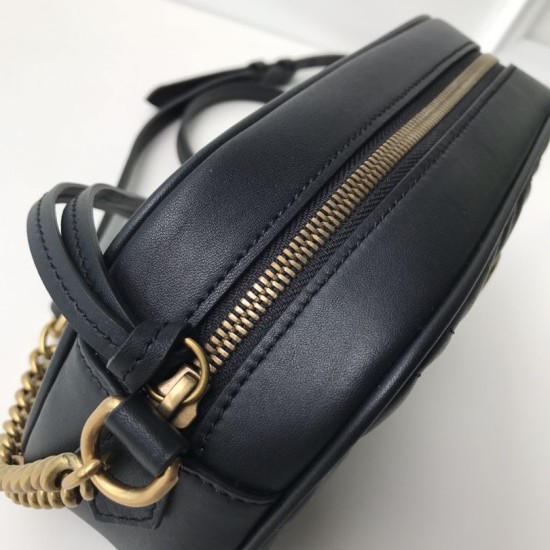 Replica Gucci GG Marmont small shoulder bag 447632 Black Replica Gucci GG Marmont small shoulder bag 447632 Black