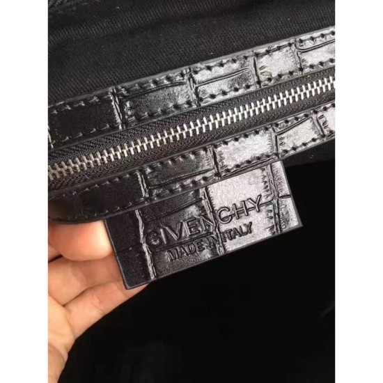Fake Givenchy Antigona Tote Bag Crocodile leather Black Replica Replica Givenchy Antigona Tote Bag Crocodile leather Black