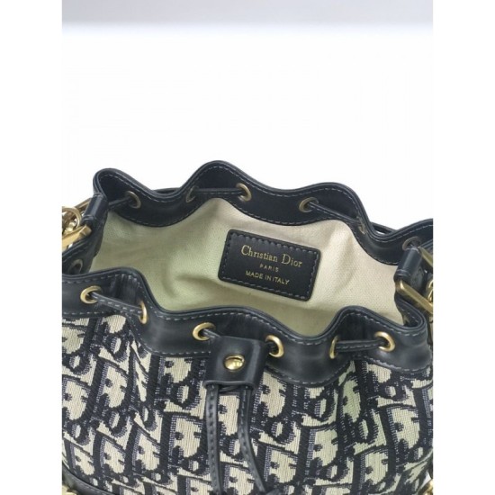 Fake Christian Dior Miss Dior Oblique Bucket Black Replica Replica Christian Dior Miss Dior Oblique Bucket Black