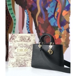 Fake Christian Dior Large Diorissimo Tote Bag M0584 Black Replica