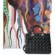 Fake Christian Dior Large Lady Dior Supple Tote Bag M0584 Black Silver Replica