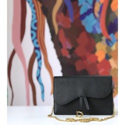Replica Christian Dior Saddle Woc Chain Bag M5620 Black