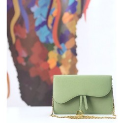 Replica Christian Dior Saddle Woc Chain Bag M5620 Green