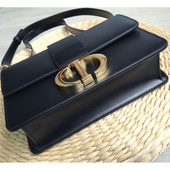 Replica Christian Dior 30 Montaigne Flap Bag Black Fake Christian Dior 30 Montaigne Flap Bag Black Replica