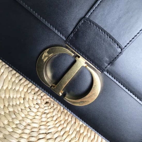 Replica Christian Dior 30 Montaigne Flap Bag Black Fake Christian Dior 30 Montaigne Flap Bag Black Replica